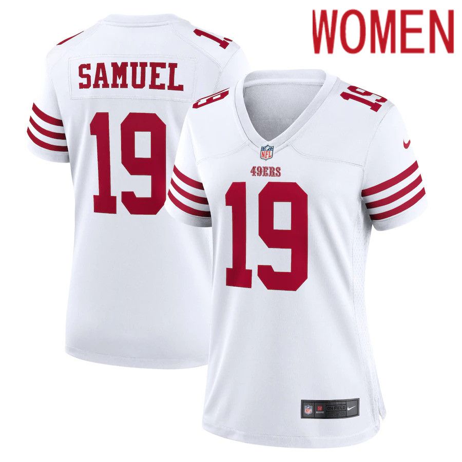 Women San Francisco 49ers 19 Deebo Samuel Nike White Player Game NFL Jersey